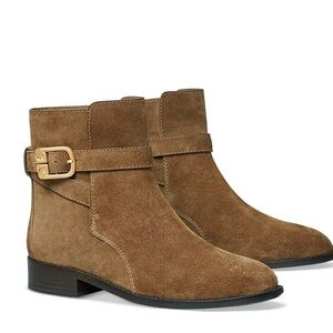 Tory Burch Brooke Buckled Ankle Bootie - Suede